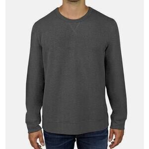 Jachs New York Large Long Sleeve Henley Crewneck Sweatshirt T-Shirt Dark Gray